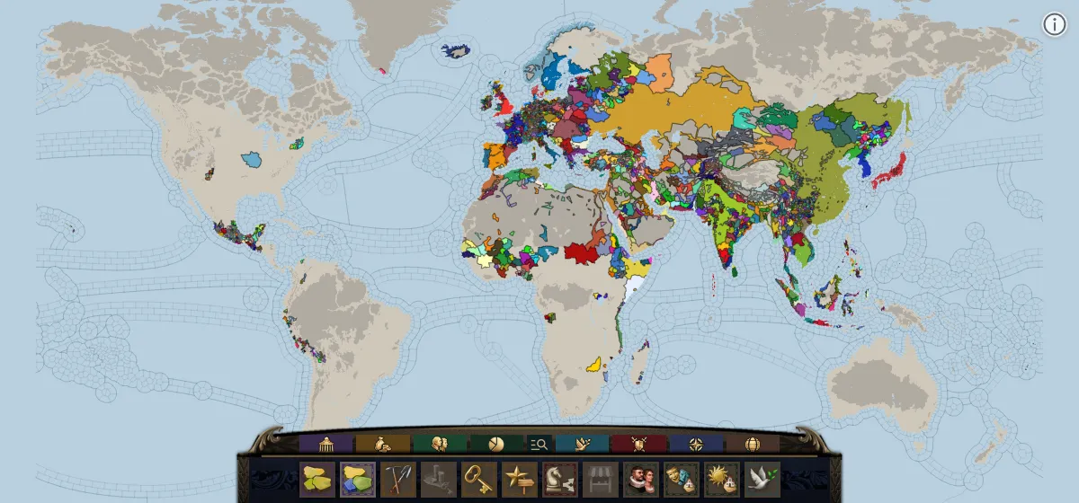 The Europa Universalis V map